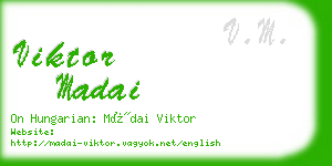 viktor madai business card